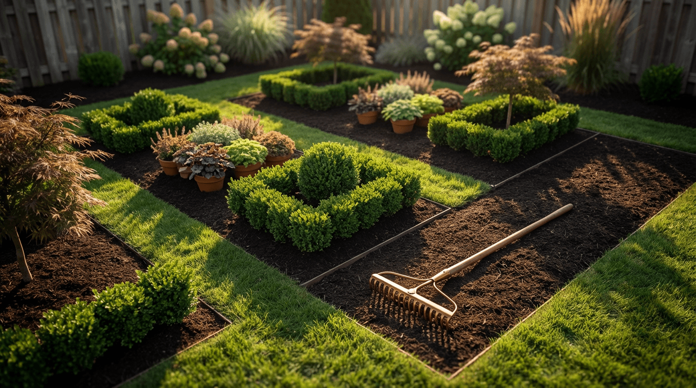 Clean, organized backyard after professional yard cleanup service